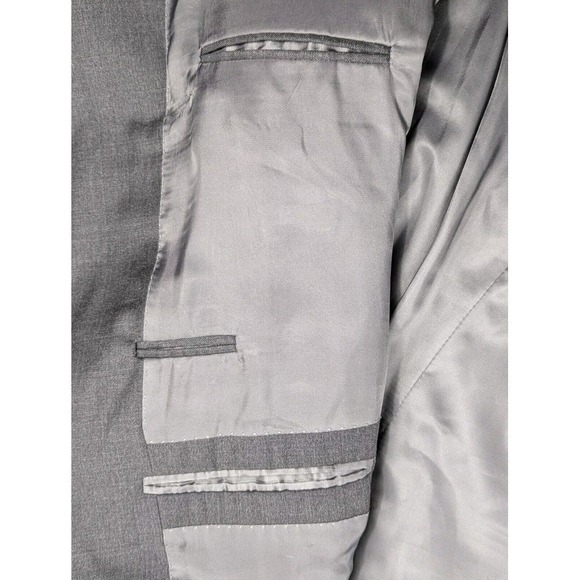 Peter Millar Gray Wool Blazer Size 48R Sport Coat Jacket Mens 2‎ Button - Picture 10 of 16